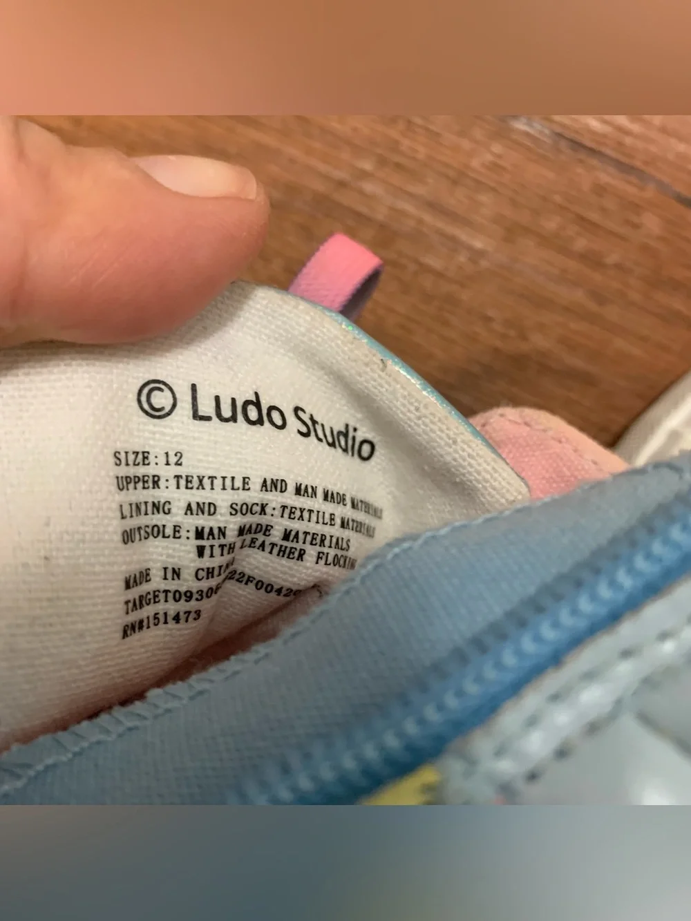 Bluey Toddler Girls Size 12 Ground Up Iridescent High Top Sneakers Blue Pink